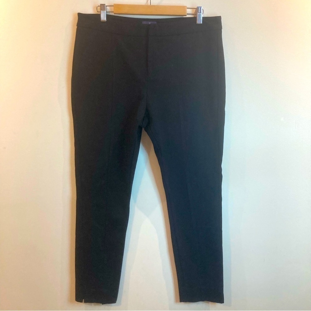 NYDJ Sz 12 Jersey Knit Jegging Style Trouser Tapered Leg Front Seams Pants